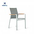 Garden Aluminum Cotton Padded Dining Armchair - 11D11I