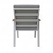 Outdoor WPC Armrest Aluminum Alloy Dining Chair with Cushion - 11D27J