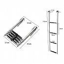 Escalera de acero inoxidable para barco de 4 escalones - 80F02E