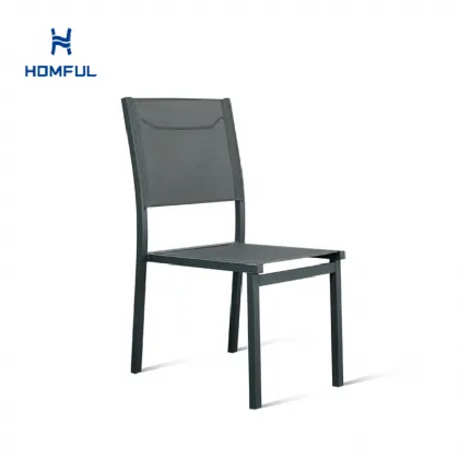 Stapelbarer Stuhl aus Textilene ohne Armlehne