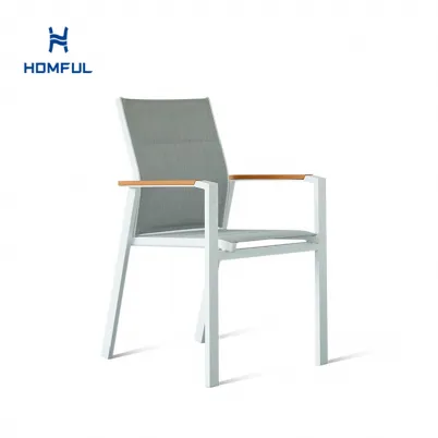 Garten Aluminium Baumwolle gepolstert Dining Armchair