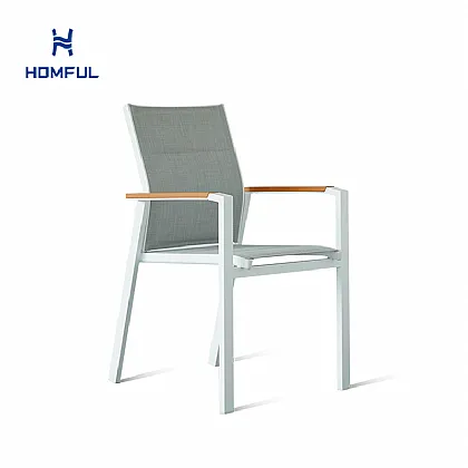 Garten Aluminium Baumwolle gepolstert Dining Armchair