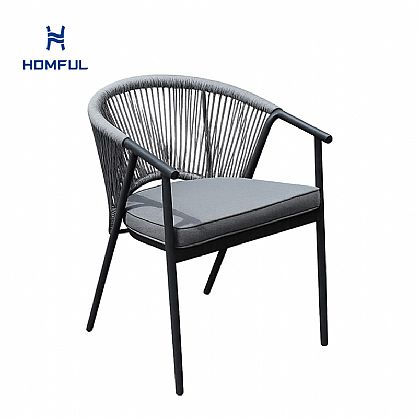 Outdoor-Esszimmerstuhl mit runder...