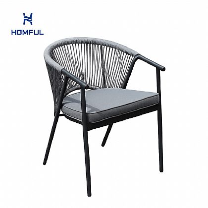 Outdoor-Esszimmerstuhl mit runder...