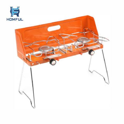 Estufa de camping de doble quemador Homful