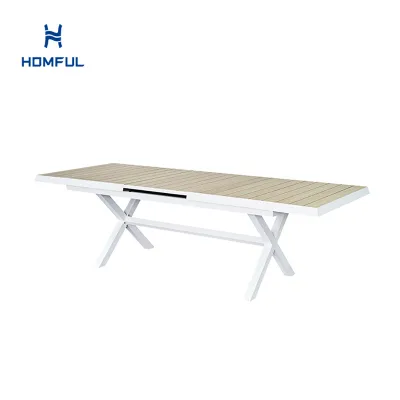 Aluminum Patio Garden Extendable Dining Table