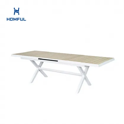 Aluminum Patio Garden Extendable Dining Table
