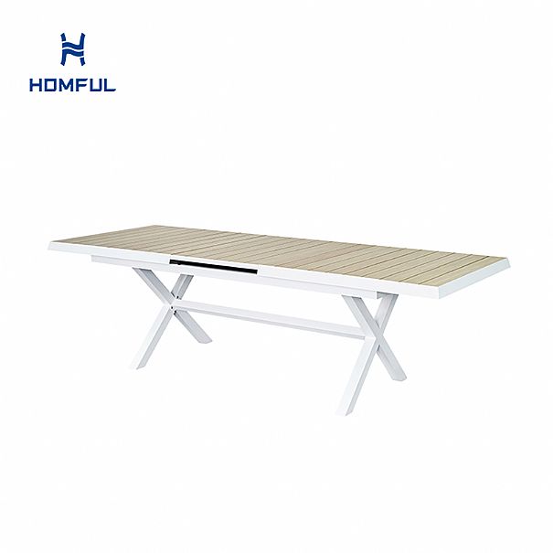 Aluminum Patio Garden Extendable Dining Table