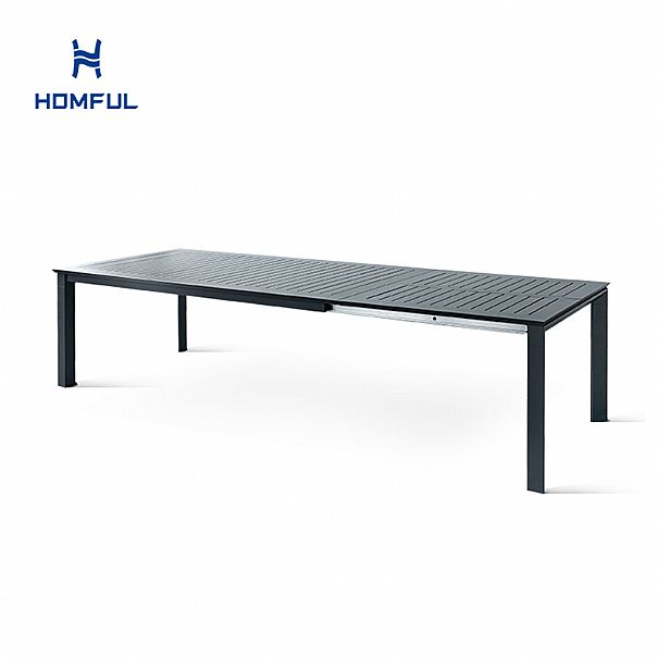 Aluminum Butterfly Flip Extendable Dining Table