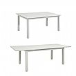 White Aluminum Extendable Patio Dining Table for 6-8 People - 11D26D