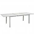 White Aluminum Extendable Patio Dining Table for 6-8 People - 11D26D
