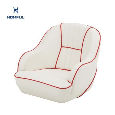 Red-Trim Marine Captain Chair