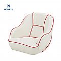 Red-Trim Marine Captain Chair - 80C08H