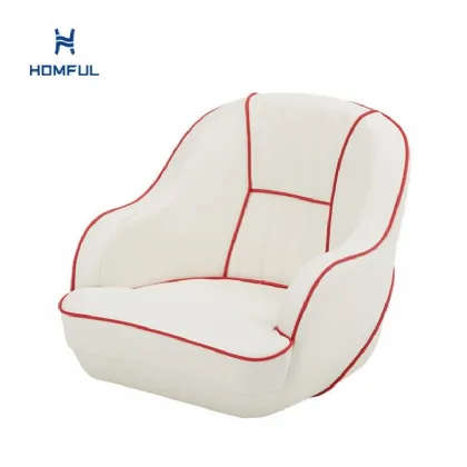 Red-Trim Marine Captain Chair