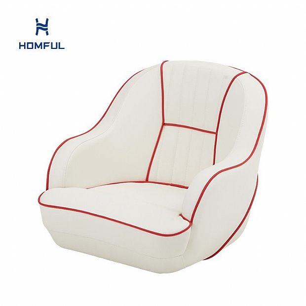 Red-Trim Marine Captain Chair