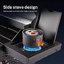 Black Outdoor Stainless Steel Gas Grill - 61C23R