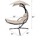 Outdoor Hanging Curved Chaise Lounge Swing - 80T04I