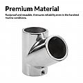 3-Way Boat Handrail Fitting Acero inoxidable 316 - 80D99G