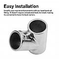 3-Way Boat Handrail Fitting Acero inoxidable 316 - 80D99G