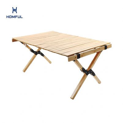 Holz und Bambustisch