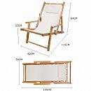 Camping Strandkorb aus Holz - 60C13W