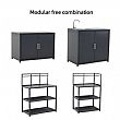 Sistema modular de cocina exterior totalmente metálico para disfrutar de la vida al aire libre - 11D15A