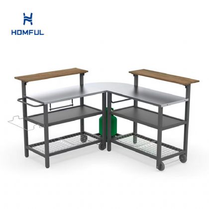 Conjunto de exterior de aluminio con encimera de...