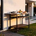 Cocina exterior de hierro con dos ruedas - 11D28B