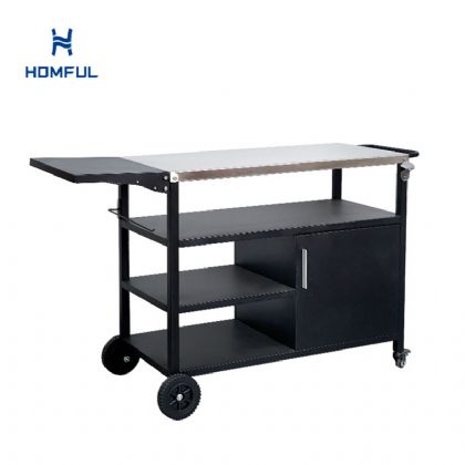 Cocina exterior de hierro con armario