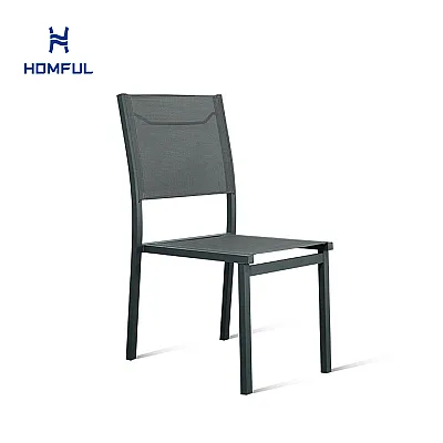 Silla apilable de textileno sin reposabrazos