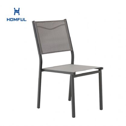 Silla apilable de textileno sin reposabrazos