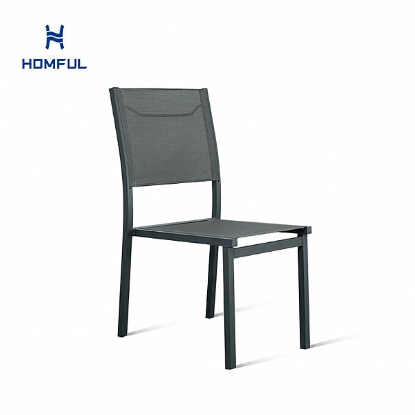 Silla apilable de textileno sin reposabrazos