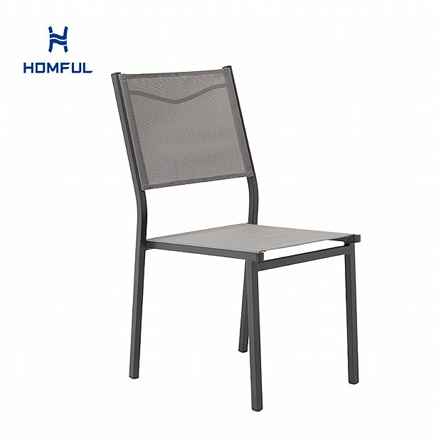 Silla apilable de textileno sin reposabrazos