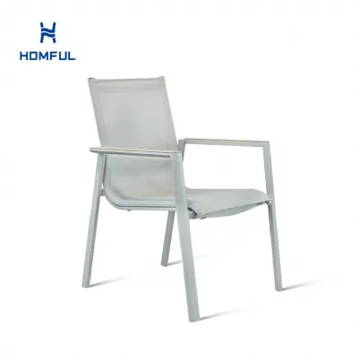 Sillón de aluminio para comedor de jardín