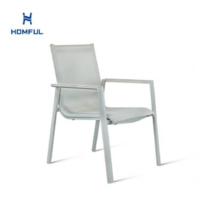 Sillón de aluminio para comedor de jardín