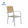 Silla de comedor de exterior de compuestos de madera-plástico - 11D11F