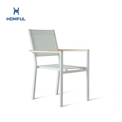 Sillón apilable de aluminio para jardín