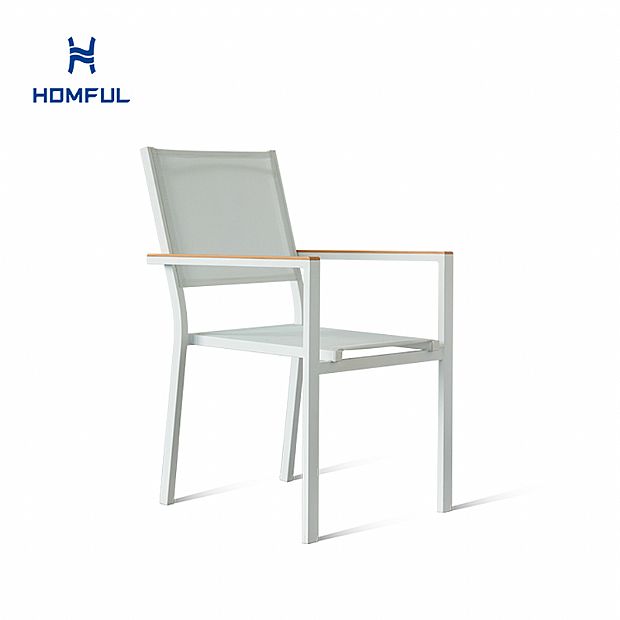 Sillón apilable de aluminio para jardín