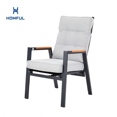 Sillón de comedor para exterior con respaldo ajustable