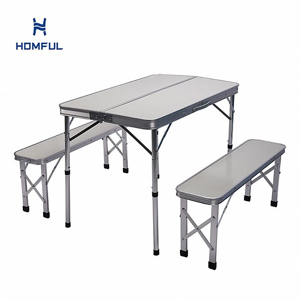 Juego de mesa y silla portátil para acampar