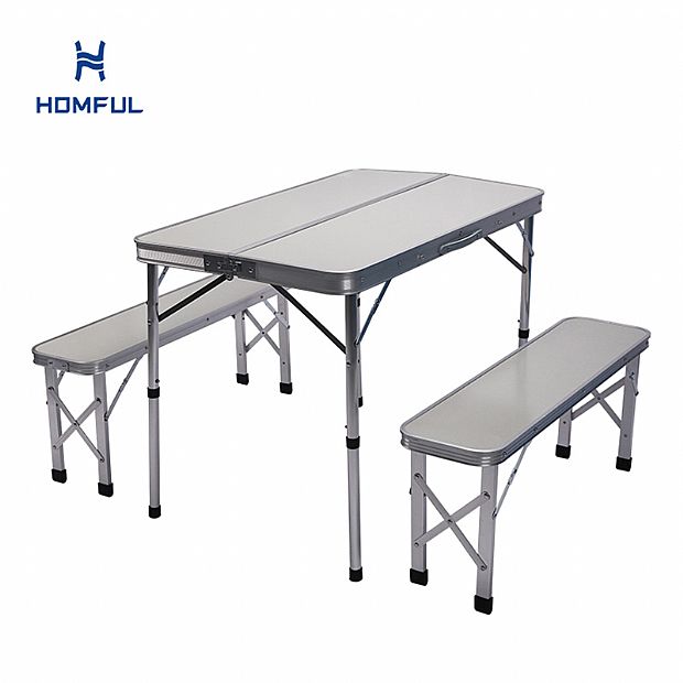 Juego de mesa y silla portátil para acampar