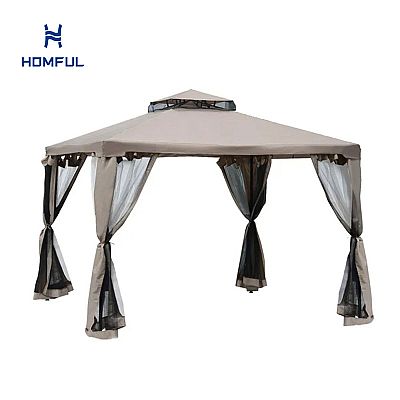 Cenador de techo de metal