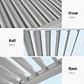 Waterproof Louvered Pergola - 10G02P
