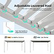 3x4 Waterproof Louvered Pergola - 10G02R