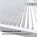 3x4 Waterproof Louvered Pergola - 10G02R