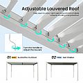 Wholesale 3x4m Waterproof Louvered Pergola - 10G02R