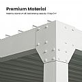Wholesale 3x4m Waterproof Louvered Pergola - 10G02R
