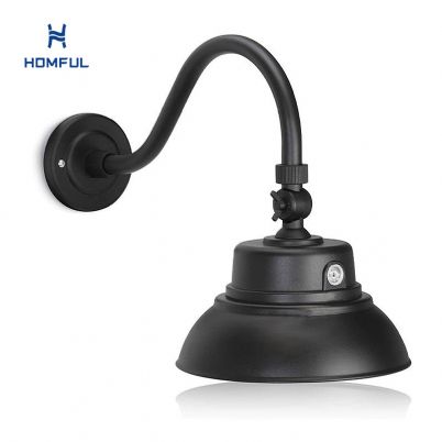 Luz negra para granero con cuello de cisne