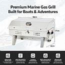 Hochglanzpolierter Gasgrill aus Edelstahl für Boote - 80Z07A