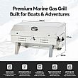 Mirror Polished Gas BBQ Stainless Steel Boat Grill - 80Z07A